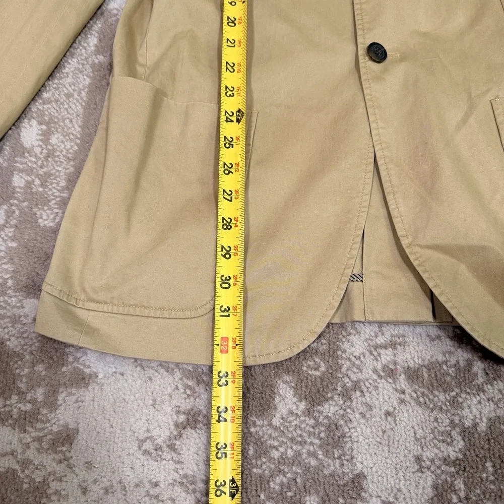 Stafford Sport Coat Mens 40L Slim Fit Unstructured‎ Khaki Blazer Casual Preppy